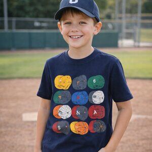 GAP Cap Colorful Baseball Graphic T-Shirt